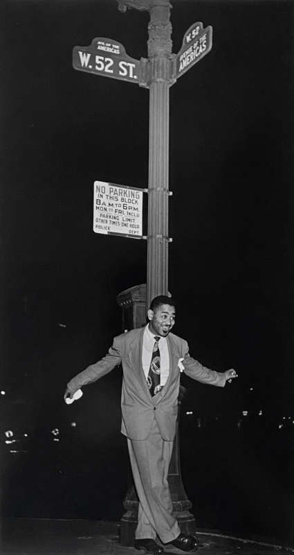 William Gottlieb, Dizzy Gillespie on 52nd Street, NYC, c. 1946