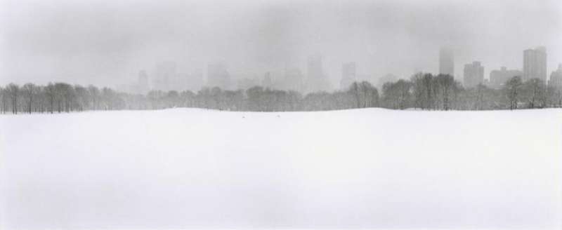 Looking South at the city from the Great Lawn in Central Park, New York City, USA, 1992
