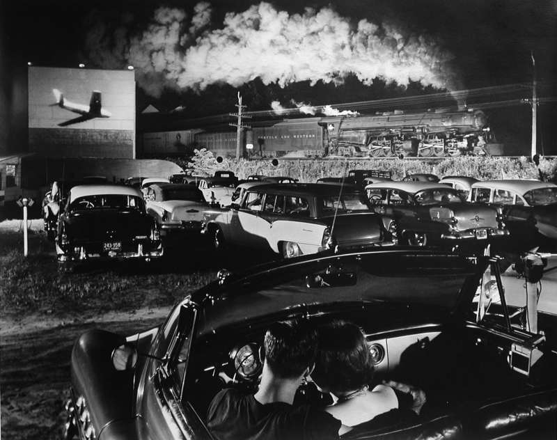 O. Winston Link, Hot Shot Eastbound at the Drive-In, Iaeger, West Virginia, 1956