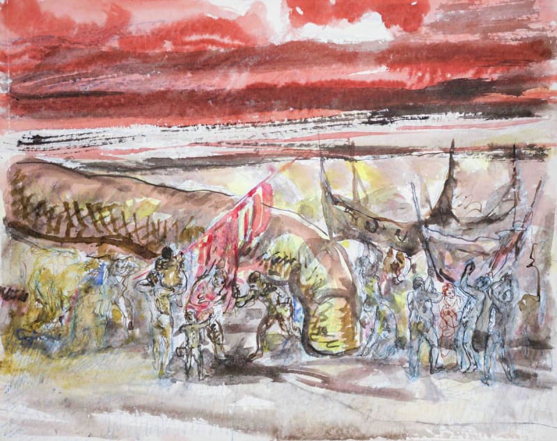 Majid Fathizadeh Untitled #09, 2018 watercolor and acrylic on cardboard 32 x 41 cm