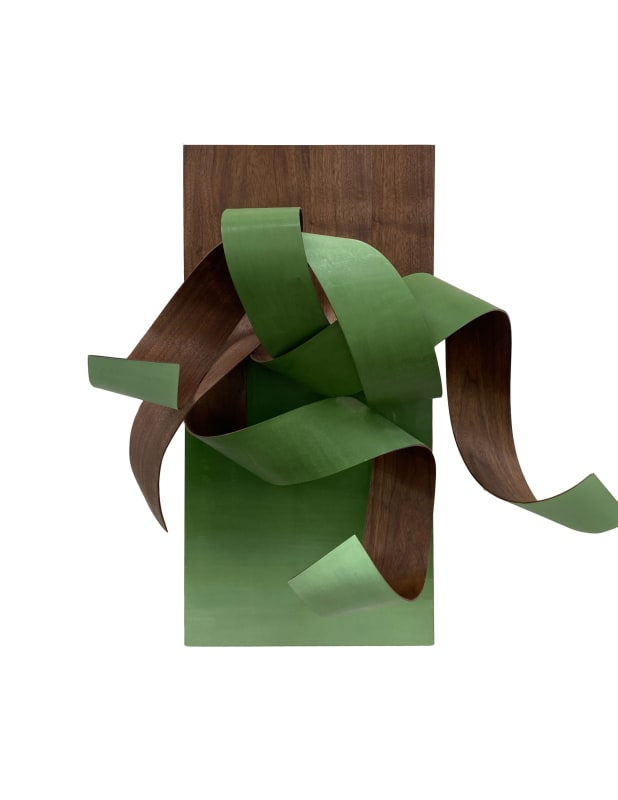 Alison Croney Moses When We Are Together, 2024 Walnut and milk paint 34.5 x 31 x 14 in.