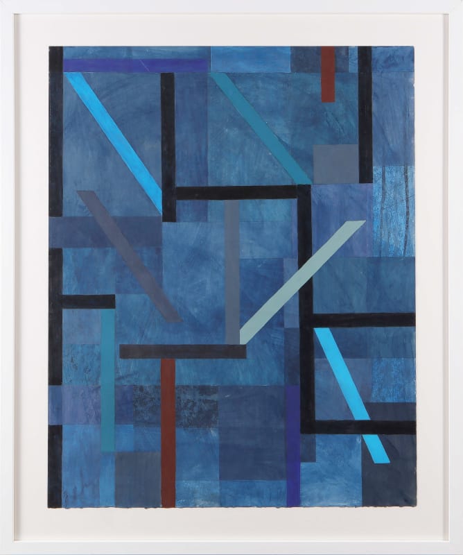 Mark Houghton I, 2023 Paint, ink, graphite on paper 75 x 57cm Series: Midnight Series Signed & dated verso
