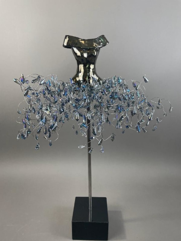 Estella Fransbergen, High Fired Clay Torso w/ Blue Glass 190544