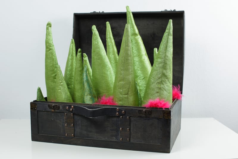 Raluca Arnăutu Invasion in grass, 2014 mixed media 45 x 45 x 31.5 cm 17 3/4 x 17 3/4 x 12 3/8 in
