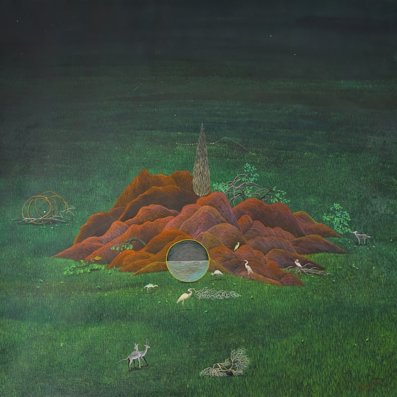 Laxmipriya Panigrahi Divine Comfort, 2024 Watercolour on paper 24 x 24 in