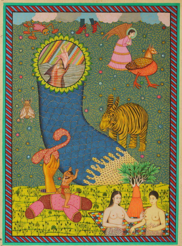 Alexander Gorlizki A Brand New Day, 2020 Pigment and gold on paper 31.8 x 22.9 cm 12 1/2 x 9 in