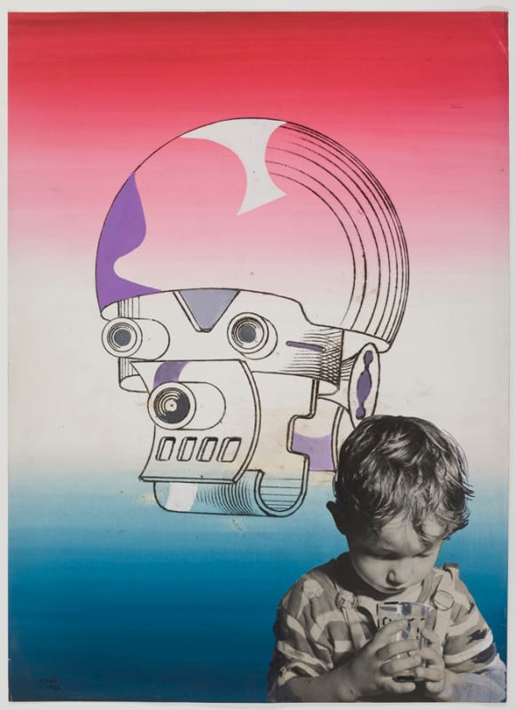 Xanti Schawinsky, Untitled (War Face and Child), 1942