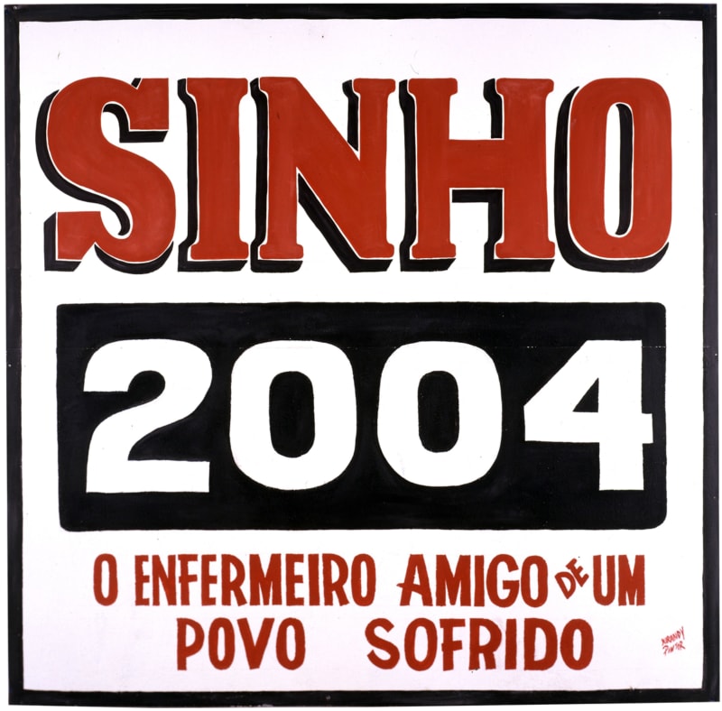 Marepe Sinho O Enfermeiro Amigo de um Povo Sofrido (Sinho The Friendly Nurse of the Suffering People), 2004 Latex paint on metal plate 78 3/4 x 78 3/4 x 1 1/8 in 200 x 200 x 3 cm