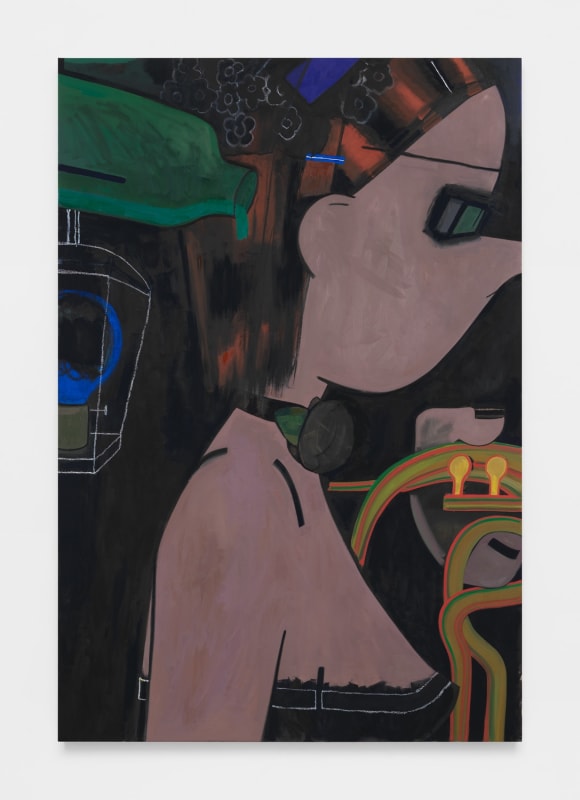 Ellen Berkenblit Daisy Veil, 2022 Oil on linen Image Dimensions: 90 x 61 inches (228.6 x 154.9 cm) Framed Dimensions: 92 x 63 inches (233.7 x 160 cm)