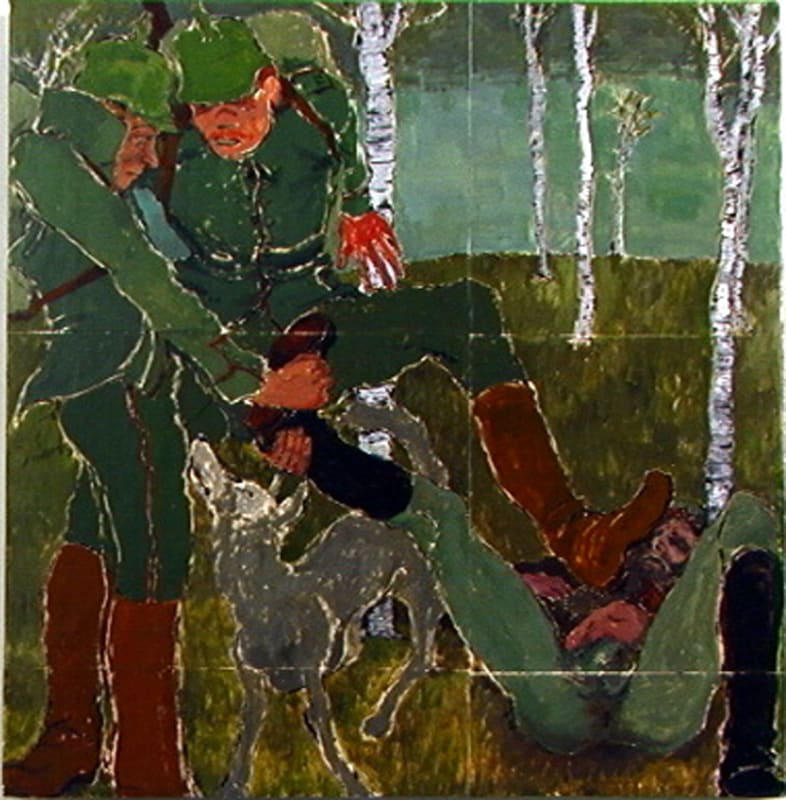 Kai Althoff Untitled (Green), 2001 Laquer, paper, watercolor, varnish 50 x 50 x 4.2 cm