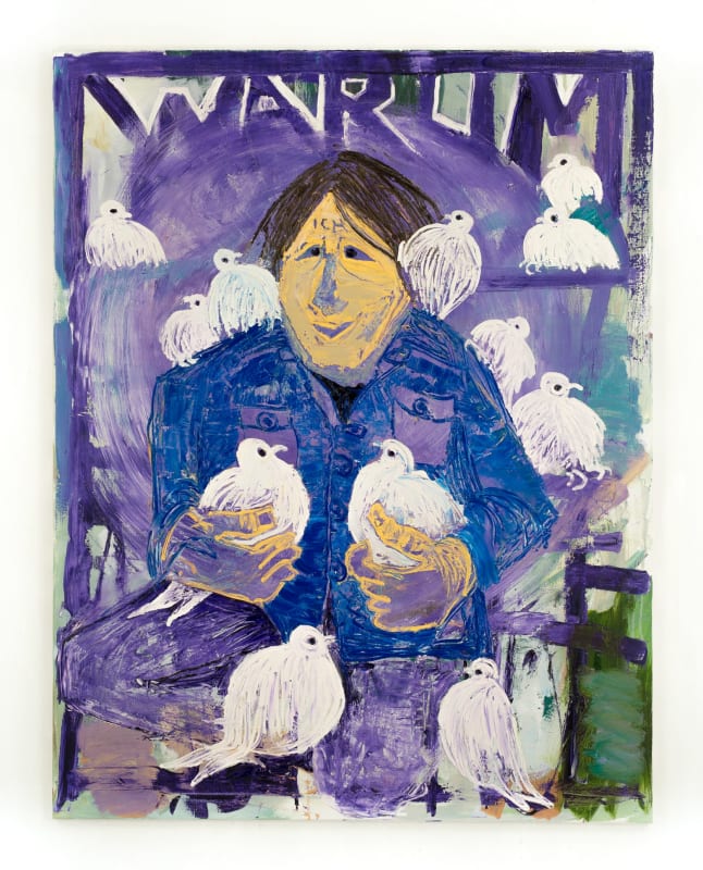 Bendix Harms Warum Ich?, 2023 Oil on canvas 70 7/8 x 55 1/8 inches (180 x 140 cm)