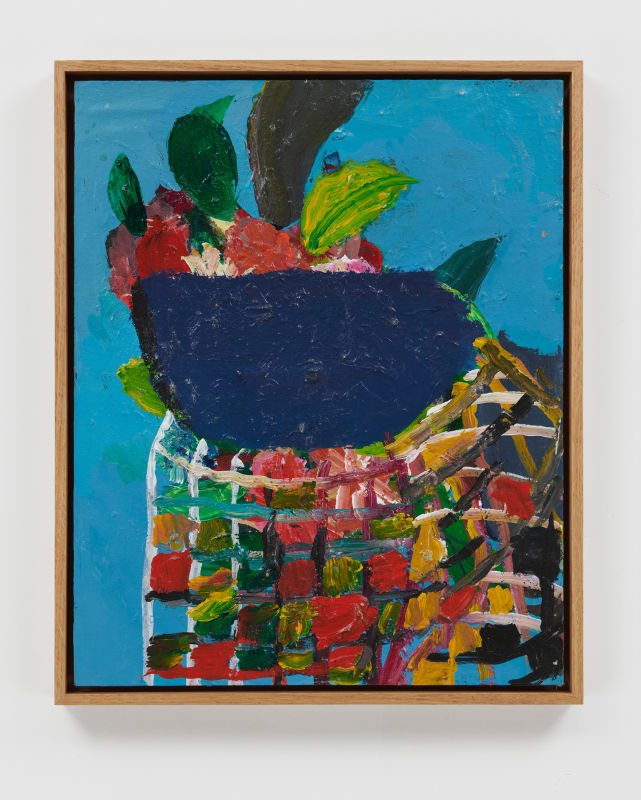 Margot Bergman Untitled (Flower Painting #10), c. 2009 Oil on found canvas board Image Dimensions: 20 x 16 inches (50.8 x 40.6 cm) Framed Dimensions: 21 x 17 inches (53.3 x 43.2 cm)