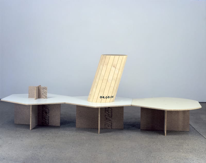 Manfred Pernice diary - 04.05.04, 2008 Particleboard, Formica, and oil-based enamel Variable dimesions