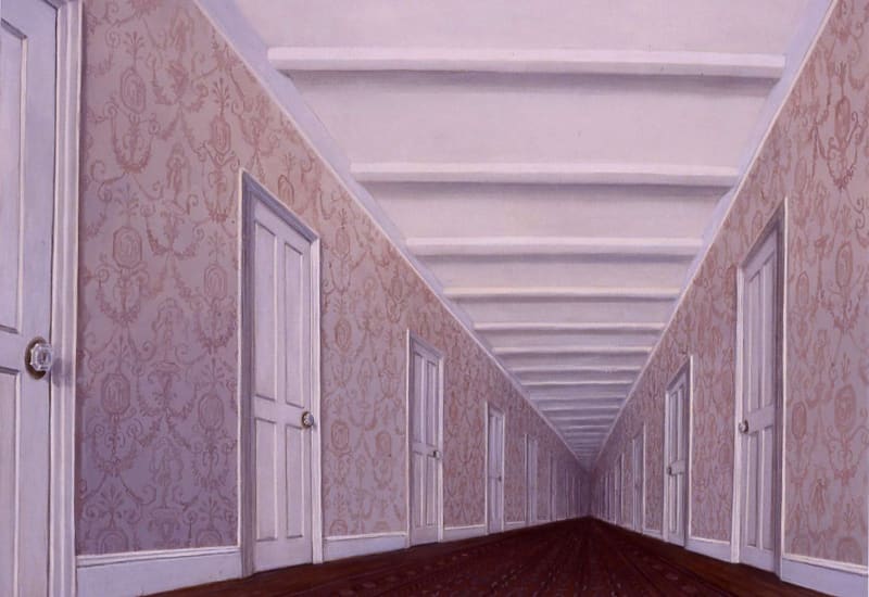 Michael Wetzel Endless Hallway, 2003 Oil and egg tempera on canvas 26 x 36 inches