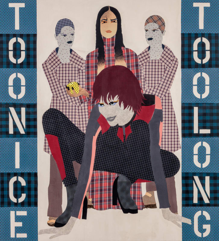 Lara Schnitger Too Nice Too Long, 2017 Fabric on canvas 92 x 85 inches (233.68 x 215.9 cm)