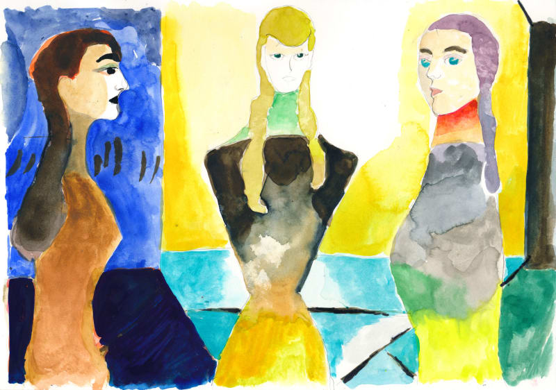 Lothar Hempel TRI, 2020 Pencil, watercolor, and ink on paper Paper dimensions: 8 1/4 x 11 3/4 inches (21 x 29.7 cm) Framed dimensions: 10 x 13 1/2 inches (25.4 x 34.3 cm)