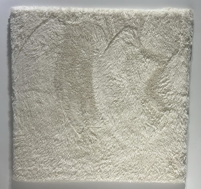Ayman Yossri Daydban Winter X, From Ihramat series, 2025 Stretched textile over wooden frame