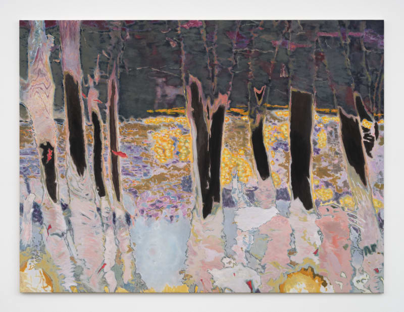 Cheung Tsz Hin veil on juxtaposed scenes, 2025 Oil on canvas 59 x 78 3/4 in 150 x 200 cm