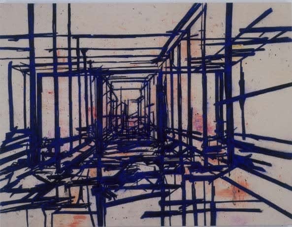 托尼•貝凡 《Corridors》, 2006 壓克力和炭粉畫布 158.12 x 206.38 厘米 (62 1/4 x 81 1/4 英寸)