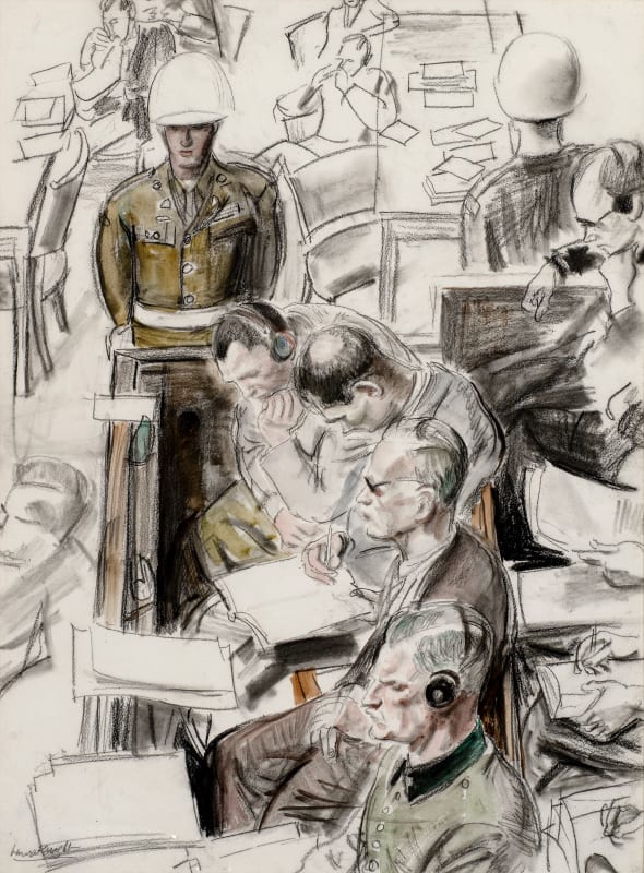 Laura Knight, Nuremberg Trials 1946 Study No. 1, 1946