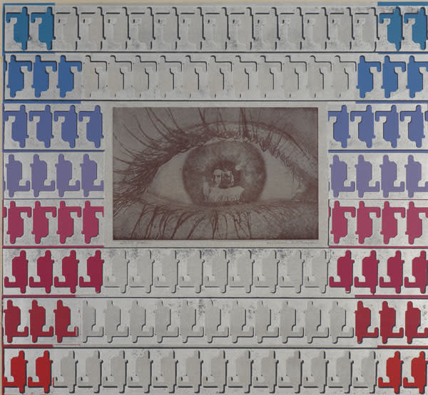 Michael Rothenstein The Love Machine, 1970 metal relief plate A/P 66.5 x 72.5 (centre right): 'Michael Rothenstein'