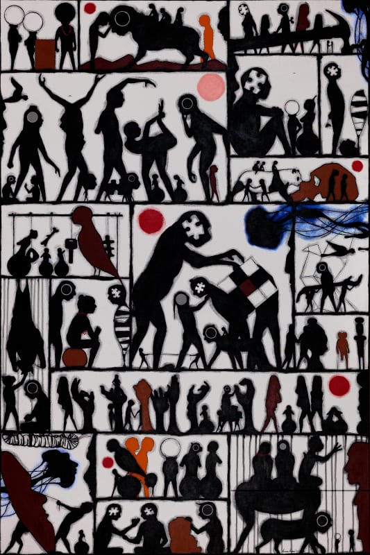 Andy Leleisi'uao A Diasporic Pulse of Faith & Patience 5, 2018 Acrylic on canvas 59 7/8 x 39 3/4 in 152 x 101 cm