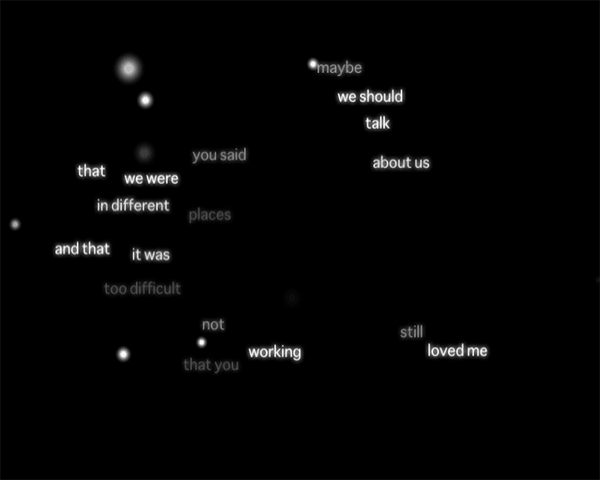 Grant Stevens Crushing , 2009 Digital animation, 4 mins, 11 sec looped Variable