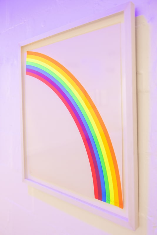 Billy Apple Rainbow (right), 1965 Seven-colour serigraph, fluorescent ink on paper 21 3/4 x 14 in 55.2 x 35.4 cm Edition of 195