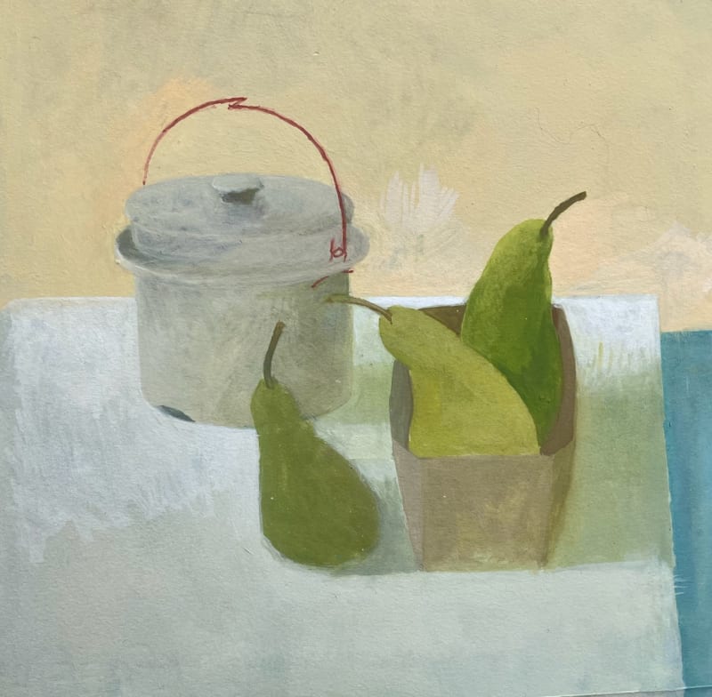 Wendy Jacob RWS, Three Green Pears, 2025