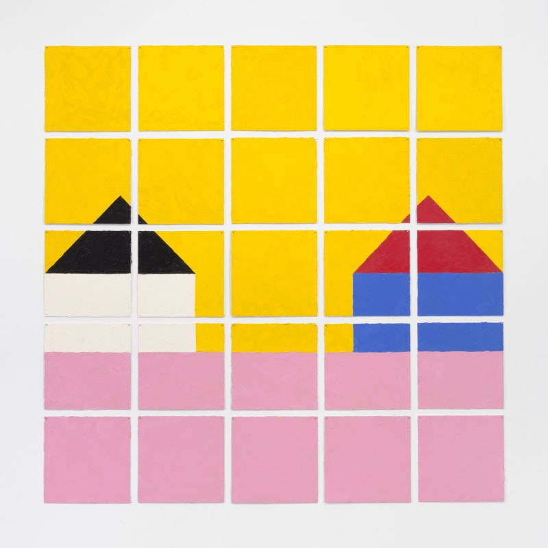 Jennifer Bartlett House: Pink Grass, 1998 Oil on 25 enameled steel plates Overall: 64 x 64 inches 162.6 x 162.6 cm Each plate 12 x 12 inches 30.5 x 30.5 cm