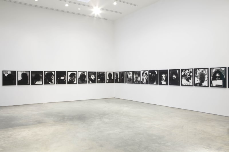 Adam Helms Untitled (48 Portraits, 2010), 2010 Charcoal on paper 48 sheets, each: 27 1/2 x 21 3/4 inches 69.9 x 55.2 cm