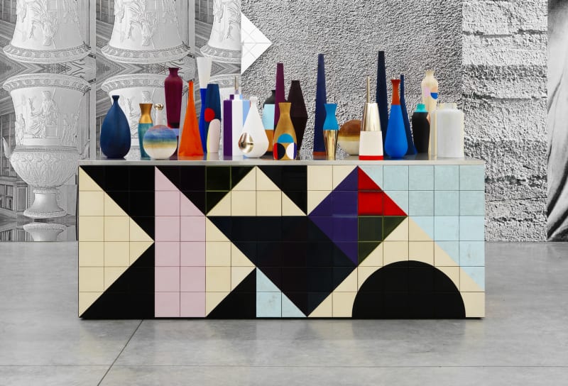 Claudia Wieser Untitled, 2017 Copper, ceramic, and stainless steel on MDF 38 1/8 x 97 x 56 inches 96.8 x 246.4 x 142.2 cm