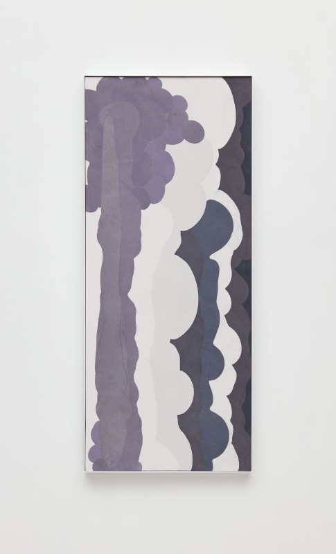 Anthony Pearson Untitled (Embedment), 2018 Interlock-cotton-embedded, pigmented hydrocal in enamel-finshed aluminum frame 47 1/2 x 20 x 2 inches 120.7 x 50.8 x 5.1 cm