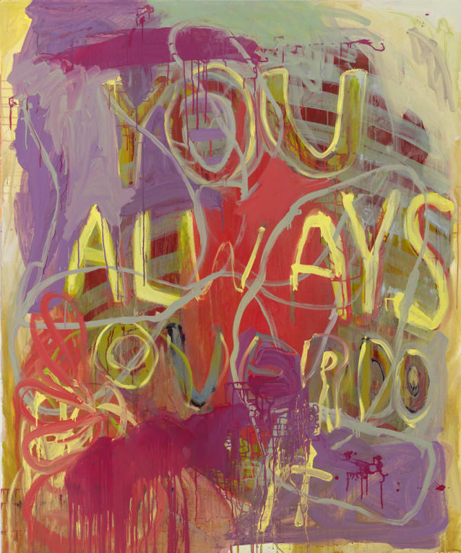 Nancy Murphy Spicer You Always Overdo It, 2016 Acrylic on canvas 72.0h x 60.0w x 2.0d in 182.88h x 152.4w x 5.08d cm