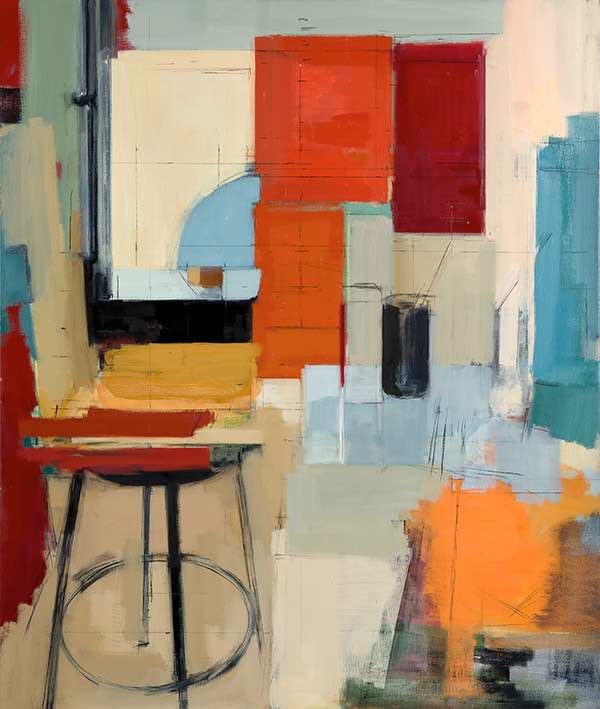 Peri Schwartz Studio XXXVII, 2015 Oil on canvas 52.0h x 44.0w in 132.08h x 111.76w cm