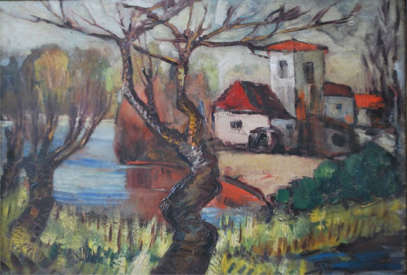 Stanley Grimm Baltic Farmstead, 1925 Oil on canvas 48 x 70cm
