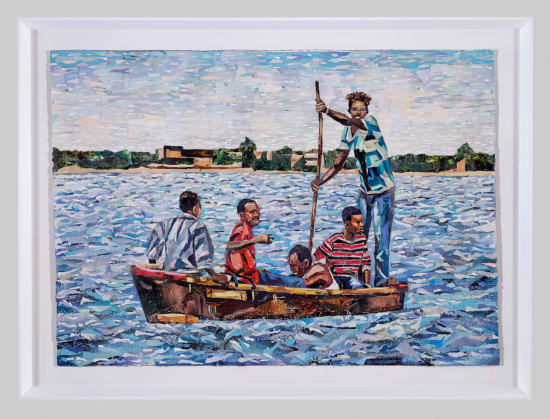 John Vusi Mfupi, Friends in a boat , 2023