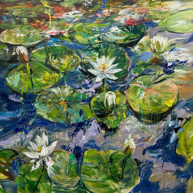 Eric Alfaro Blooming garden, 2024 Acrylic on canvas 60 x 60 x 2 in 152.4 x 152.4 x 5.1 cm