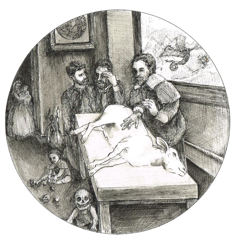 The Villagers Decide, 2023 Ink on Fabriano Paper 22x 23cm (unframed), 29x30cm (frame size)