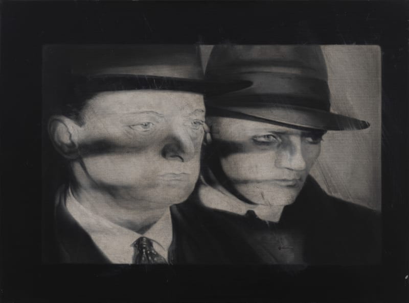 Atul Dodiya Blackmail 36, 2019 Oil on Canvas 18 x 24 in each 46 x 61 cm each