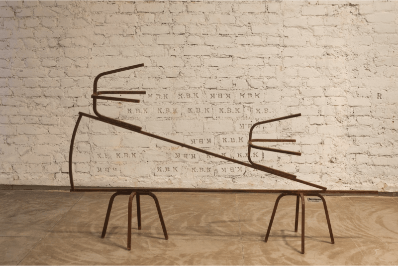 Ritesh Meshram Growth Of A Triangle, 2018 Mild Steel 73 x 42 x 16 185 x 107 x 41