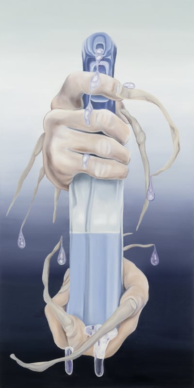 Aviv Grinberg Clean Shot, 2021 Oil on Canvas 70 7/8 x 36 5/8 in. 180 x 93 cm.