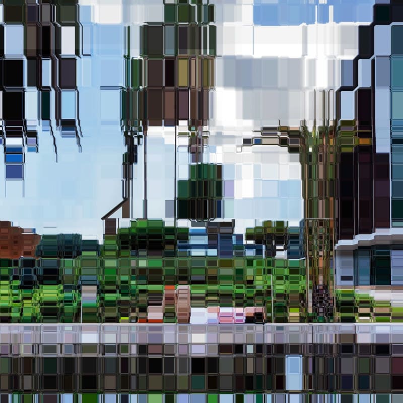 Asaf Gam Hacohen A man resting near the Lisbon Aquarium, 2024 Acrylic glass face mount 47 1/4 x 47 1/4 in. 120 x 120 cm.