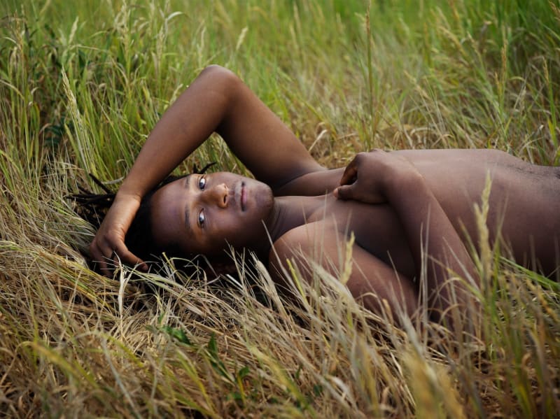 Jess T. Dugan Austin lying in the grass, 2023 Archival pigment print 30 x 40 in. / 76 x 101 cm. From en edition of 5 + 2AP