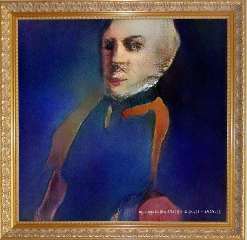 Obvious le Duc de Belamy, 2018 UV print on canvas 70 x 70 cm 27 1/2 x 27 1/2 in