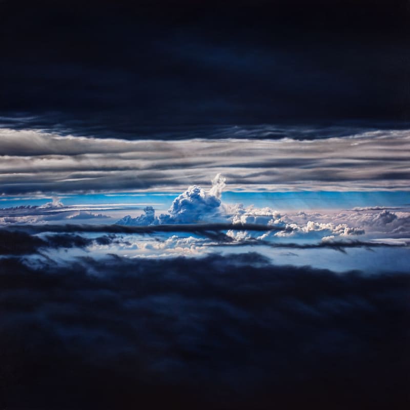 Cumulonimbus Calvus, 2013 Oil on linen 60 x 60 x 3 ins