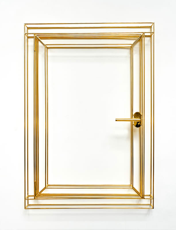 Weigang GAO OPEN, 2023 Stainless steel, gold 不锈钢电镀24K金 100 x 70 x 20 cm Edition of 9 plus 1 AP