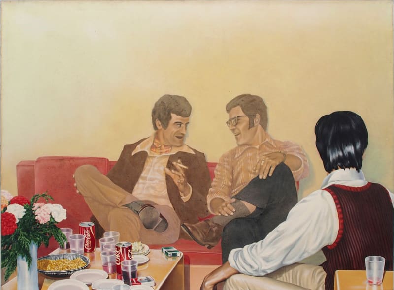 陳昭宏 Hilo Chen Talking in the Living Room, 1972 畫布油彩 oil on canvas 101.6 x 137.2 cm