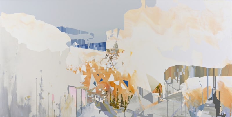 William Swanson Particulate Bloom, 2016 acrylic on panel 39 1/2 x 78 in 100.3 x 198.1 cm