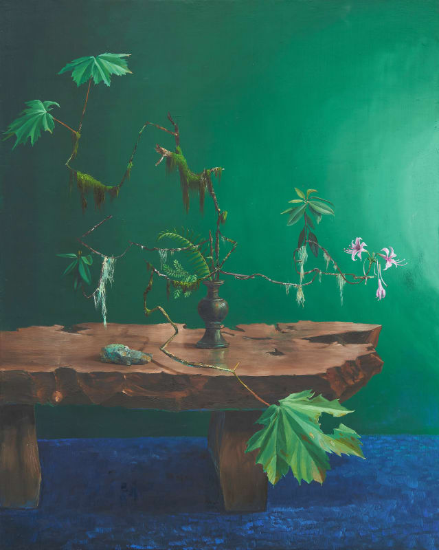 Chris Russell Green Screen, 2019 Oil on Linen 30 in H x 24 in W